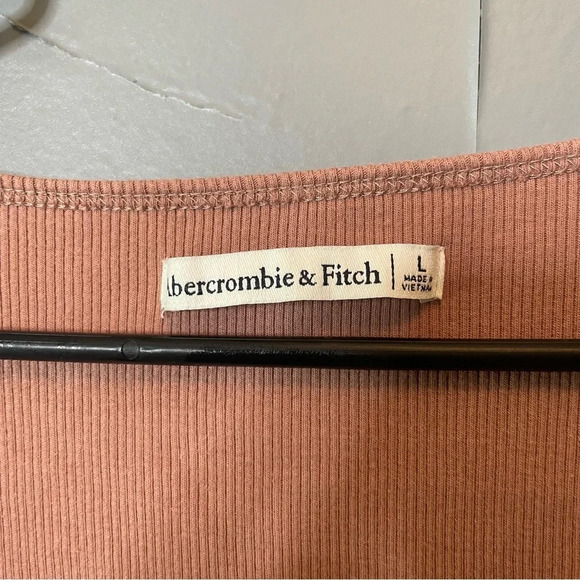 Abercrombie & fitch rose pink ribbed long sleeve shirt size large - Picture 3 of 8